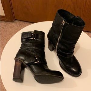 Theory black leather boots, size 7.5